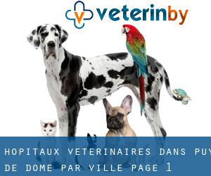 hôpitaux vétérinaires dans Puy-de-Dôme par ville - page 1